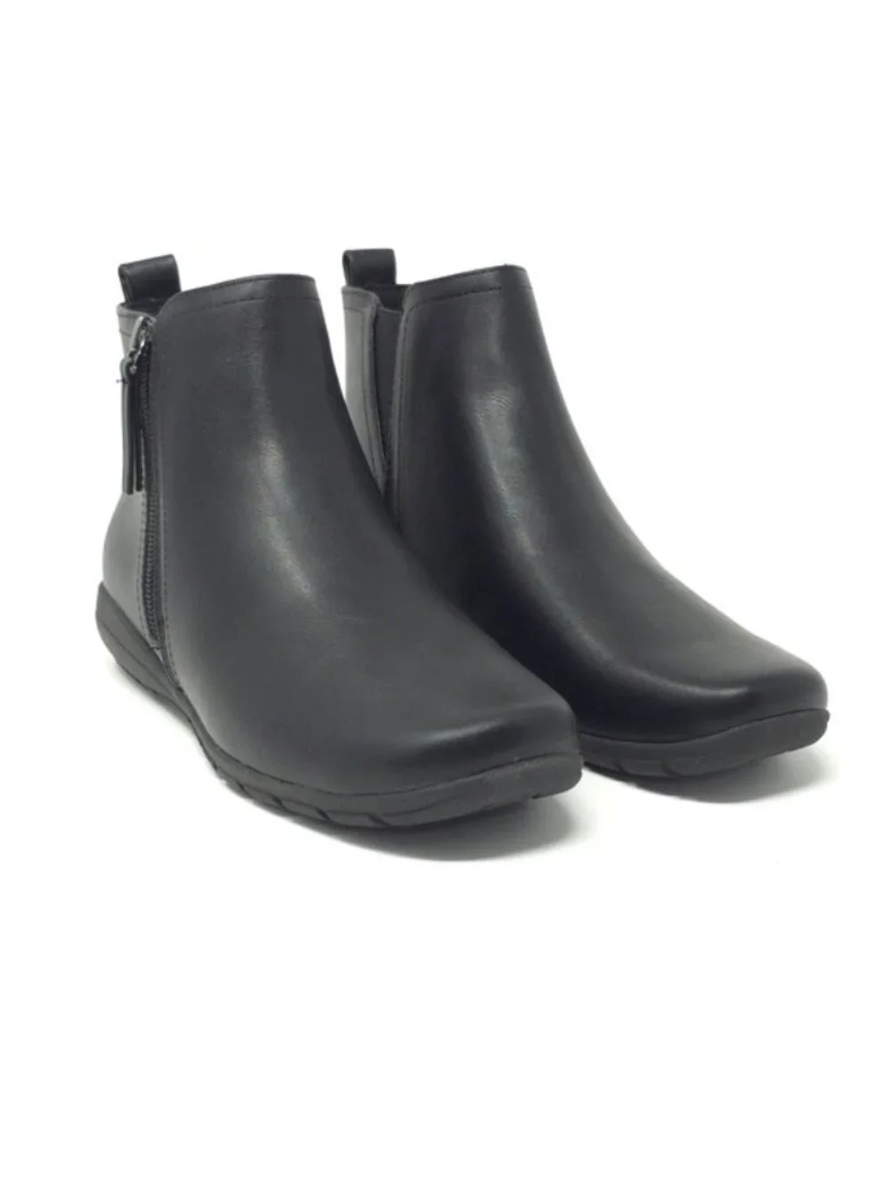 Easy Spirit Aleena3 Black Leather Comfort Ankle Booties Size 7.5M